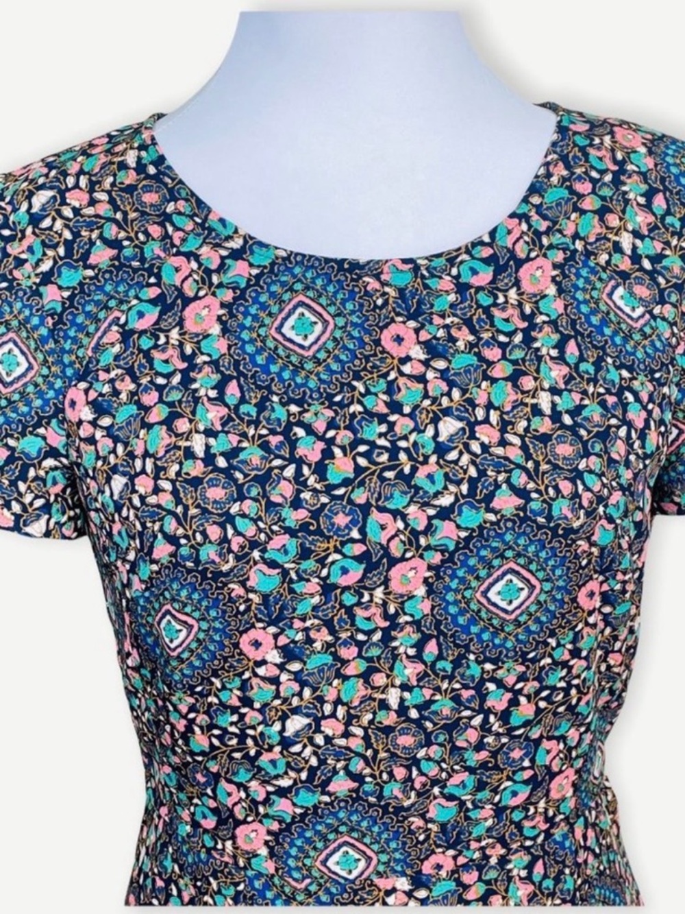 J.Crew Women’s Short Sleeve V-neck Floral Paisley Flutter Chiffon Dress  Size 4 - Picture 3 of 11